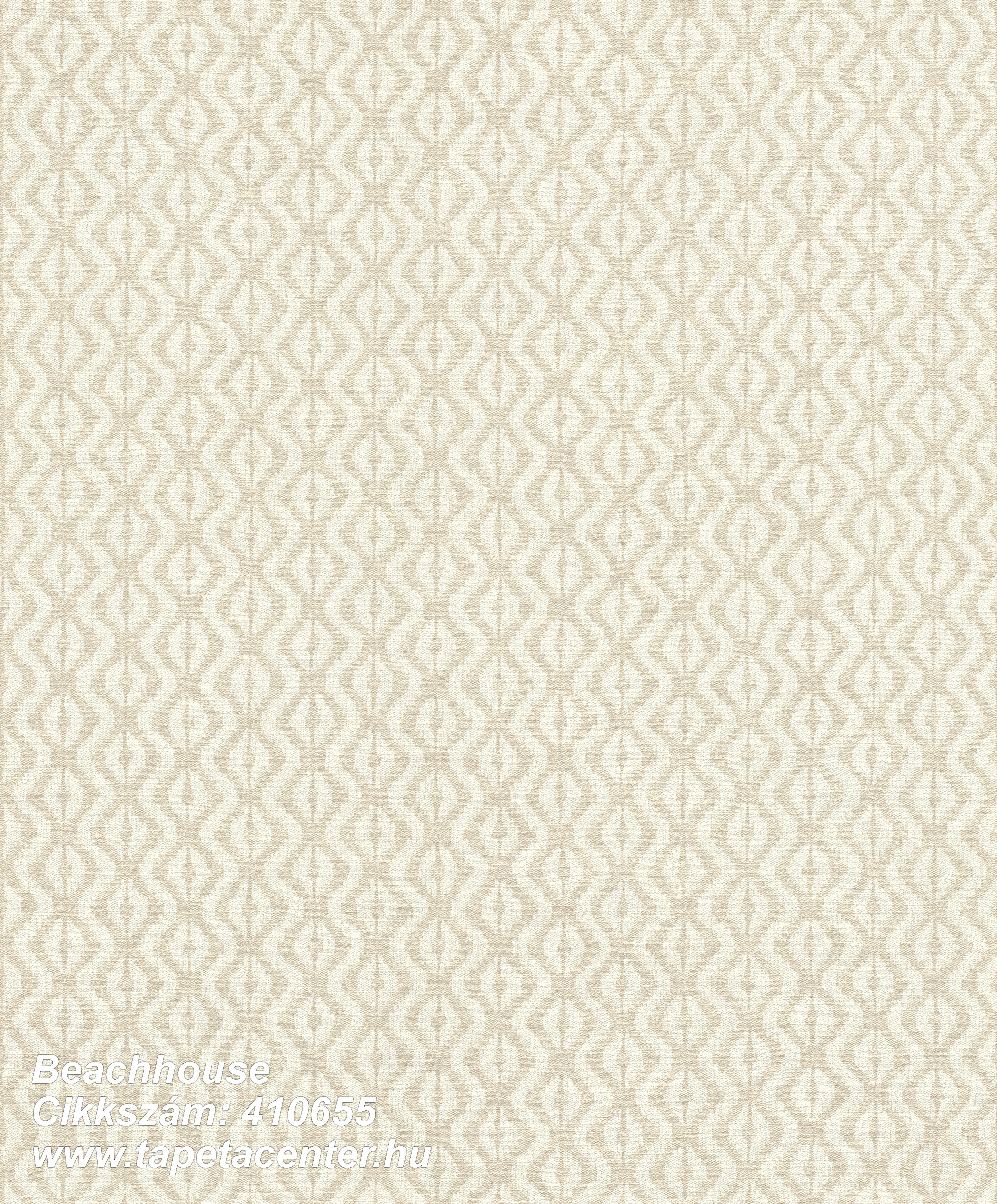 Geometriai mintás,textil hatású,textilmintás,bézs-drapp,fehér,lemosható,vlies tapéta 
