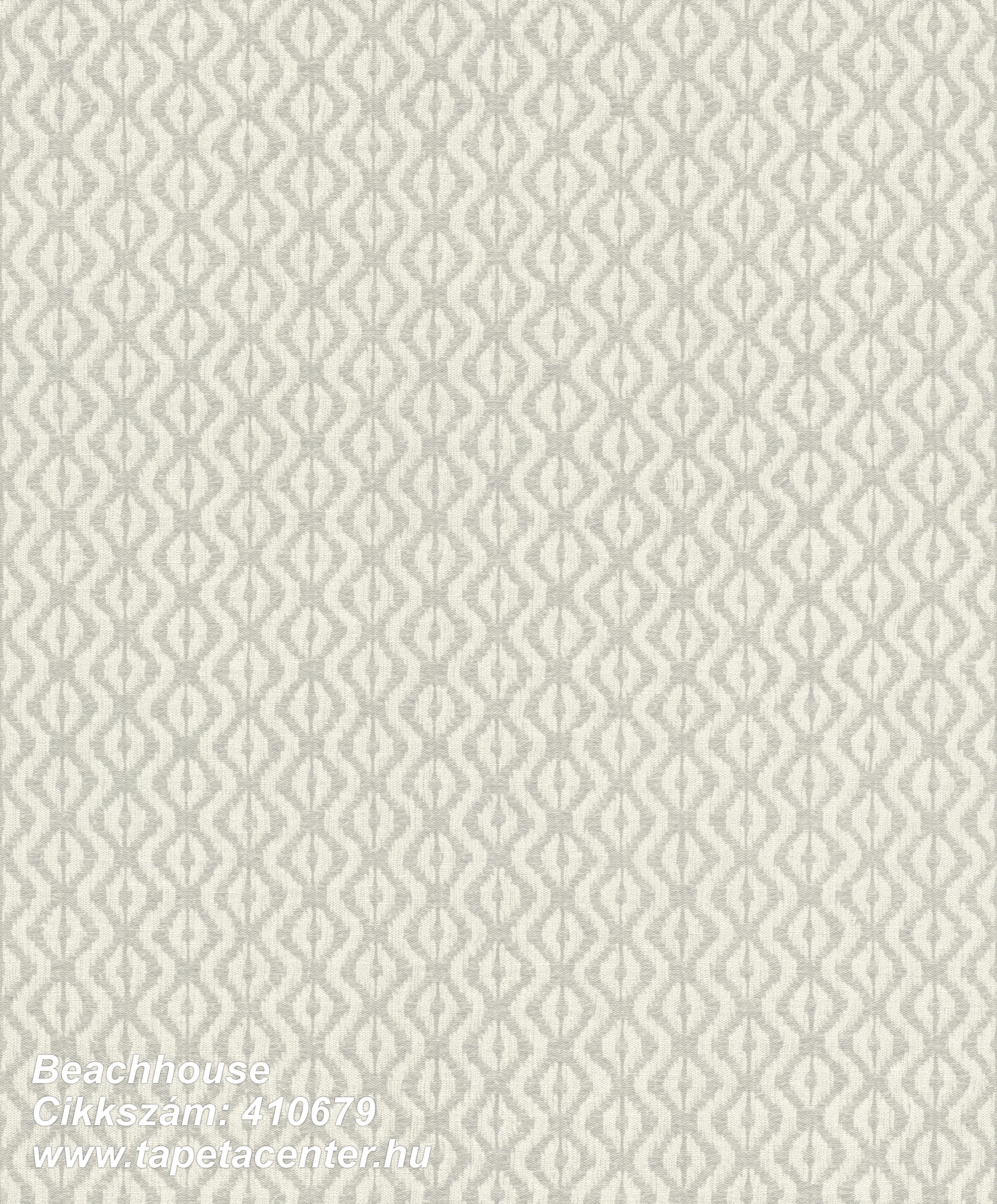 Geometriai mintás,textil hatású,textilmintás,fehér,szürke,lemosható,vlies tapéta 