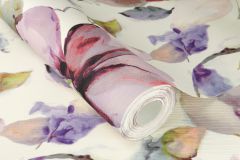 481228 cikkszámú tapéta, Rasch Florentine 4 tapéta katalógusából Rajzolt,textil hatású,virágmintás,fehér,lila,pink-rózsaszín,zöld,lemosható,vlies tapéta