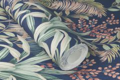 481938 cikkszámú tapéta, Rasch Florentine 4 tapéta katalógusából Természeti mintás,textil hatású,kék,pink-rózsaszín,sárga,zöld,lemosható,vlies tapéta