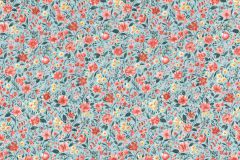288383 cikkszámú tapéta, Rasch Petite Fleur 5 tapéta katalógusából Virágmintás,kék,piros-bordó,gyengén mosható,vlies tapéta
