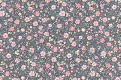 288390 cikkszámú tapéta, Rasch Petite Fleur 5 tapéta katalógusából Virágmintás,pink-rózsaszín,szürke,gyengén mosható,vlies tapéta
