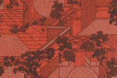 298979 cikkszámú tapéta, Rasch Sensai tapéta katalógusából Rajzolt,narancs-terrakotta,gyengén mosható,vlies tapéta