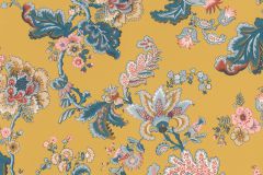 710557 cikkszámú tapéta, Rasch Sophia tapéta katalógusából Virágmintás,narancs-terrakotta,pink-rózsaszín,türkiz,lemosható,vlies tapéta
