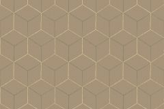 VA1202 cikkszámú tapéta, Trendsetter Victor tapéta katalógusából 3d hatású,geometriai mintás,különleges felületű,arany,barna,gyengén mosható,vlies tapéta