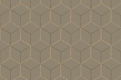 VA1205 cikkszámú tapéta, Trendsetter Victor tapéta katalógusából 3d hatású,geometriai mintás,különleges felületű,arany,szürke,gyengén mosható,vlies tapéta
