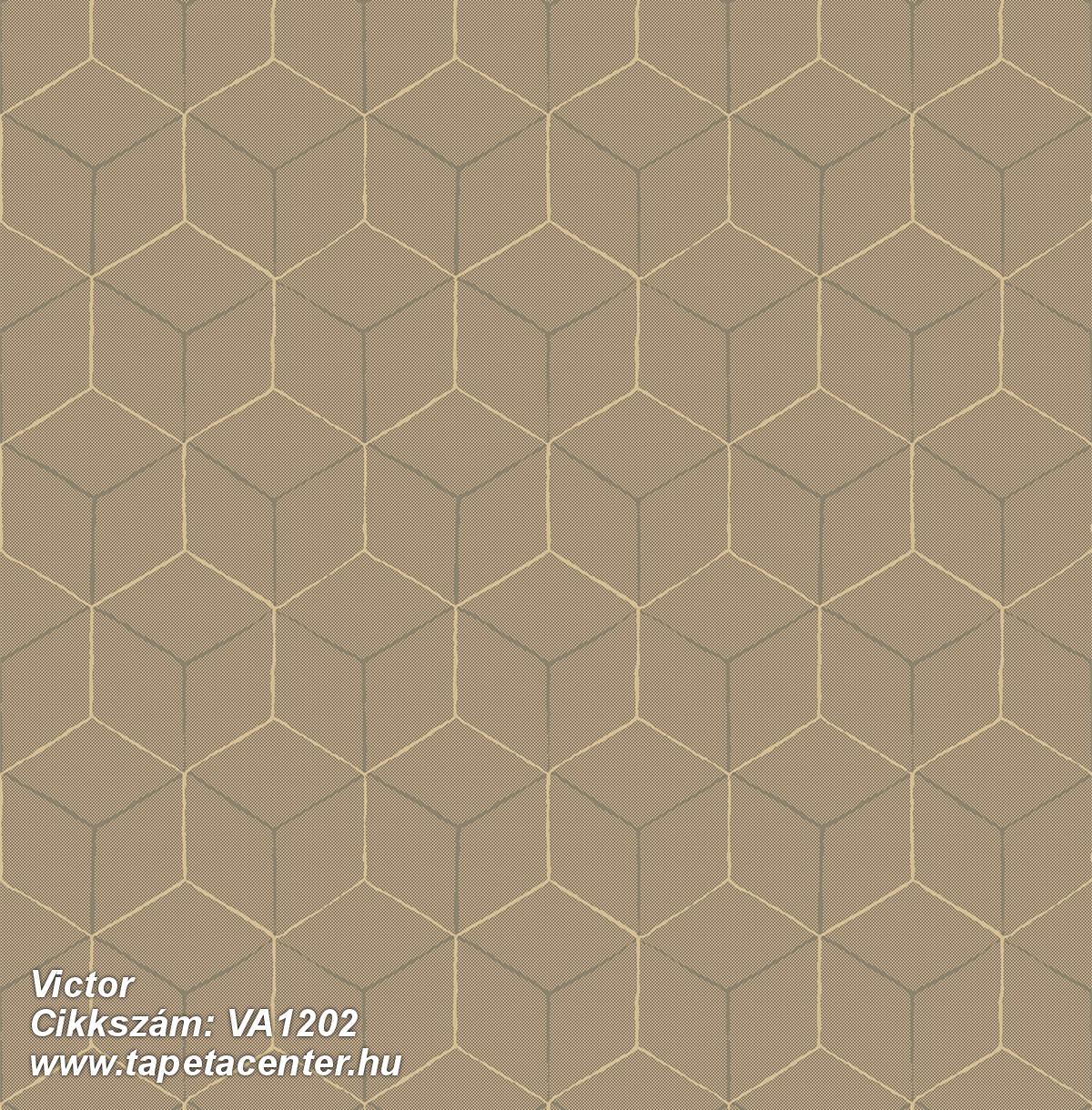 3d hatású,geometriai mintás,különleges felületű,arany,barna,gyengén mosható,vlies tapéta 