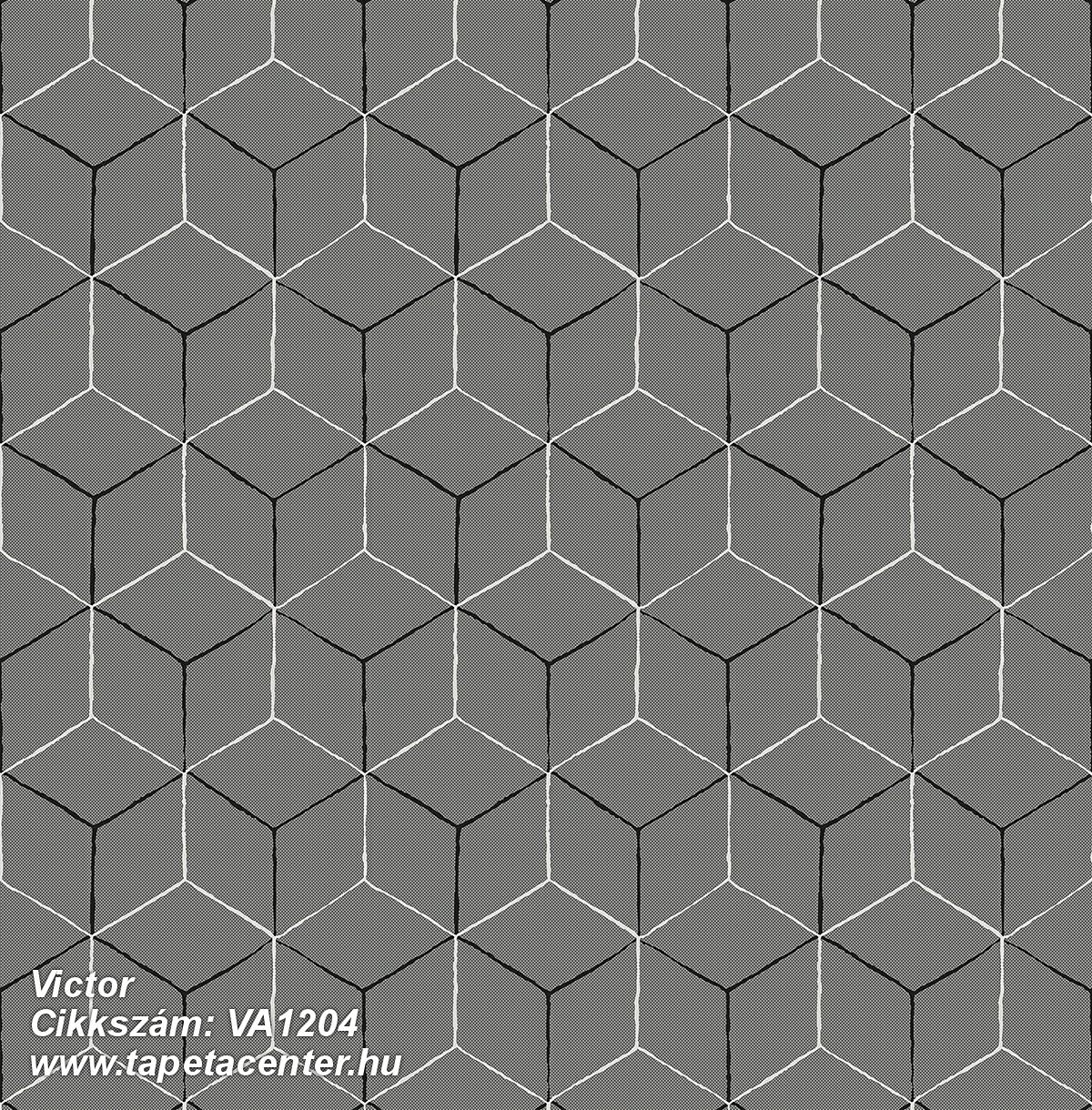 3d hatású,geometriai mintás,különleges felületű,ezüst,fekete,szürke,gyengén mosható,vlies tapéta 