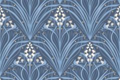 M66101 cikkszámú tapéta, Ugepa Elegance tapéta katalógusából Virágmintás,kék,lemosható,vlies tapéta